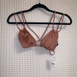 Burgundy bathing suit top